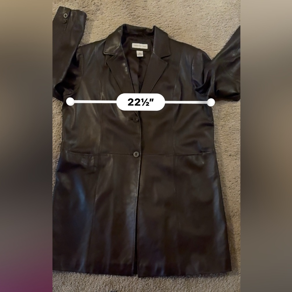 Preston & York Women Soft Genuine Lamb Skin Leather Jacket brown Size XL - Picture 8 of 8
